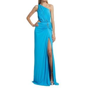 NWT Halston Ivanna Gathered Asymmetric Cut-Out Gown Size 8 $545